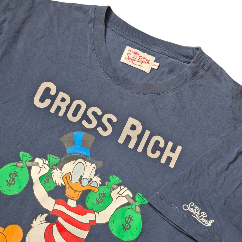MC2 Saint Barth Men's 2XL Disney Scrooge McDuck Cross Rich Graphic T Shirt